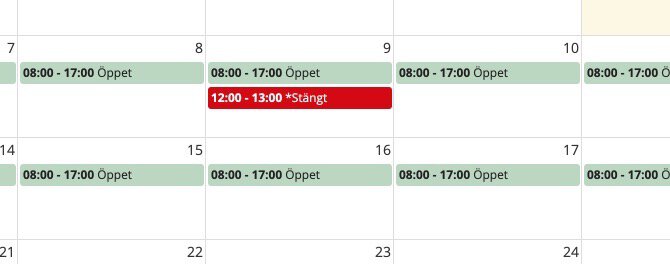 2019-09-12 Flexibla öppettider kalender